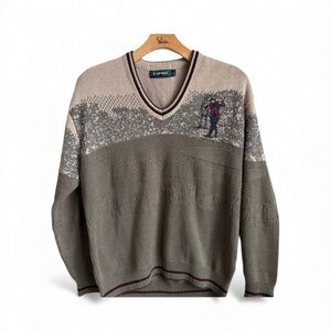 Vintage Carmel Golf Sweater Men’s Large – 90s Made in USA